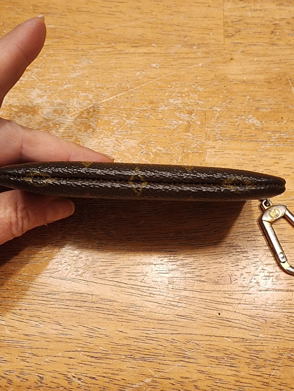 Louis Vuitton Monogram Canvas Key Pouch Wallet in Brown and Gold